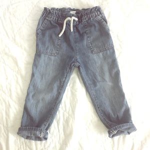 Gap light weight elastic/ drawstring waste jeans